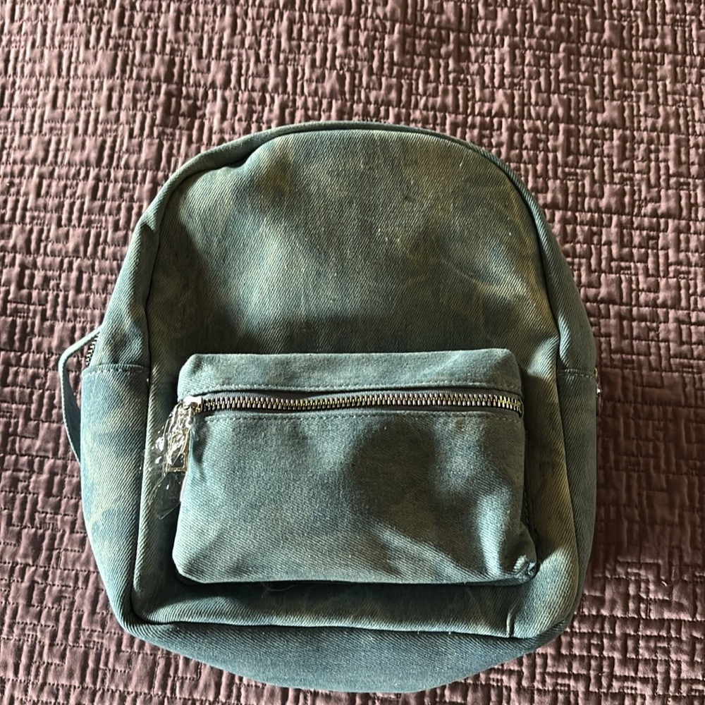 Blue Denim Backpack
